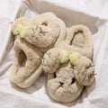 Unisex Couple Plush Slippers with Dog Design Non-Slip Cute Animal Pattern Cozy House Shoes for Men And Women