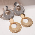 Women's Earrings Metal Personalized Hollow Circle Metal Earrings, Fashionable and High-end Women's Jewelry Accessories, Trendy Party Pendant Earrings