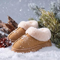 Women's All Inclusive Cotton Slippers Plush Autumn and Winter Outdoor Wear Thick Soled Indoor Snow Boots with Plush Cotton Shoes