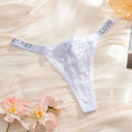 Lingerie Crystal Lace Flower Panties Cotton Crotch Low-waist Seamless Thong Underpants Embroidery Bikini Underwear Women Gifts