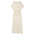Women's Dress 2026 Summer New Style Solid Color Short Sleeve Ruffle Decor Midi Maxi Dress Elegant and Gentle Romantic