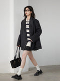 CHIC VEN Women Woolen Blazer Loose Vintage V Neck Female Jacket Suit Double Breasted Office Ladies Coat Spring Autumn 2025