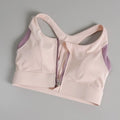 Comfortable Patchwork Front Zipper Sports Bra Slim Fit Anti-sagging Underwear for Women Shockproof Beauty Back Seamless Bra Girl
