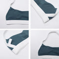 Ctenkevet Summer Women's Color Clash Quick-Dry Crop Top Sleeveless Backless Gym Bra for Outdoor Running Sports Underwear Woman