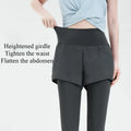 Women Yoga Pants Sportswear Woman Gym Yoga Wear Training Pants Leggings Elastic Quick-drying High Waisted Fake Two Pieces