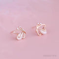 925 Sterling Silver Zircons Butterfly Stud Earrings For Women Wedding Fashion Party Jewelry Gift Wholesale