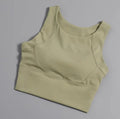 VEQKING High Strength Anti-shock Sports Crop Tops Women Built-in Pads Yoga Vest High Support Fitness Running Gym Bras