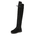 Sexy Lace Up Over The Knee Boots Women 2023 Autumn Winter Flat Heels Platform Gothic Shoes Female Long Thigh High Boots Fashion
