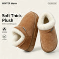 Cozy Corduroy Warm Cotton Slippers Women Men Winter Fuzzy Furry Indoor House Shoes Thick Platform Anti-Slip Plush Footwear