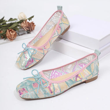 2026 New Season Women's Shoes Sweet Ballet Flats for Women Exquisite Floral Casual Walking Shoes Designer Shoes Zapatos Mujer