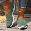 Women's Breathable Knit Sneakers Spring Summer Lightweight Casual Walking Shoes Microfiber Durable All Season Outdoor Daily