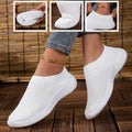 Women's Sneakers Breathable Knitted Mesh Comfortable Flat Lace Up Shoes Trendy Fashionable Casual Outdoor Women Running 2026