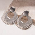 Women's Earrings Metal Personalized Hollow Circle Metal Earrings, Fashionable and High-end Women's Jewelry Accessories, Trendy Party Pendant Earrings