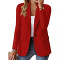 Autumn Long-Sleeved Solid Color Cardigan Small Blazer Women