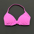NCOYOE Women Halter Sports Bra V-Neck Padded Yoga Bra Removable Cups Butter Soft Seamless Workout Gym Fitness Activewear Top