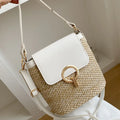 Women's Bag Casual Simple Fashionable Versatile Straw Woven Beach Handbag Portable Large Capacity High-quality Crossbody Bag