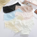 4Pcs Women Ice Silk Lace Seamless Low Rise Panties Solid Color Quick Drying Underpants Cute Bowknot Briefs Female Sexy Lingerie