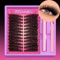 GROINNEYA Lashes Cluster Kit  DIY Lash Kit Natural & Effortless DIY Lashes Extensions for Beginners Easy to Apply Makeup