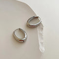 Simple Stainless Steel Gold Color Hoop Earrings For Women Vintage Circle Round Minimalist Earrings Party C-shape Jewelry Gifts