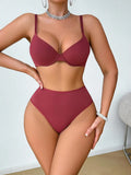 Women Push Up Bras Set Underwire Padded Bra and Panty Everyday Wear Lingerie Set For Women