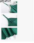 AYUNSUE 100% Mulberry Silk Tops for Woman 16MM Silk Tanks Top 2026 Hot Selling Summer Sleepwear Bathrobes Pajama Pijama Feminino
