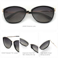 Women Sunglasses Polarized BLUEMOKY XL Size Polarized Butterfly Prescription Sunglasses Women Fashion UV400 Metal Myopia Sunglasses
