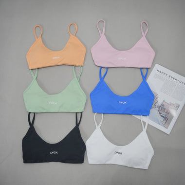 DFDK Impact Scoop Neck Bra Seamless Women Sports Gym Underwear Sexy Backless Yoga Clothing Naked Feeling Workout Fitness Bra