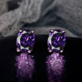 New Oval Cubic Zirconia Stud Earrings for Women White/Pink/Yellow CZ Minimalist Gift Simple Elegant  Trendy Jewelry