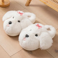 Fluffy Platform Slippers Women Home Plush Winter Dog Cartoon Designer Shoes Girls Indoor Fuzzy Fur Slides Unisex Soft Non-Slip