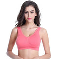Women's Sports Bra S-7XL Plus Size Thin Non-underwire Bra Zero Bondage Women's Underwear Sports Yoga Wireless Vest Seamless Adjustable Brassiere
