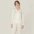 100% Pure Real Silk Pajama Sleepwear Woemn's Long Top and Pant Two-piece Pyjamas Suit Plus Size Pijama  Silk Home Suits