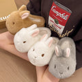 Plush Slippers Women Home Rabbit Winter Mules Platform Shoes Girls Fluffy Animal Cartoon Bunny Indoor Fuzzy Fur Slides Non-Slip