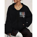 Women'S Comfort Fleece Lined Hoodie with NANA Print - Zip Up Sweatshirt Jacket, Long Sleeve, Front Pocket