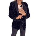 2025 New Women's Sequin Blazer Jackets Clothing Long Sleeve Elegant Jacket Autumn/Winter Collection Female Outerwear