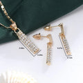 Luxury Fashion Jewelry Set for Women Sparkly Rhinestone Crystal Zircon Collar Necklace Earrings Sets Wedding Bridal Party Set