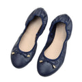 Shallow Mouth PU Ballet Shoes Thread Lightweight Ballet Flats Women Bowknot Foldable Chicken Rolls Dance Shoes Ballet Dance