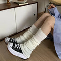 2025 Spring Lolita Leg Warmers Socks Female Knitted Warm Foot Cover Women Warmer Lady Autumn Crochet Heel Socks Boot Cuffs