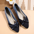 Breathable Fly Woven Women Ballet Flats Pointed Toe Bowknot Slip On Light Soft Sole Daily Casual Ladies Flat Shoes