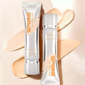 30ml DPDP Long-wear Liquid Foundation with F4 Dual-ended Makeup Brush Set - Base Cosmetic Applicator for Long Lasting Coverage