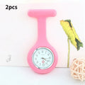 2pcs Nurse Watches for Women Men, Silicone Lapel Pin Pocket Fob Stethoscope Watch Doctor Nurse Student Graduation Gift
