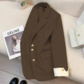 Spring New Fashion Women’s Casual Elegant Trendy Solid Color Single-breasted Long Sleeve Suit Blazers Female Clothes Coats Tops