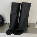 Women's Thong Toe Knee High Fold Over Cuff Buckle Strap Flat Heel Boots Y2K Streetwear Casual Daily Party Footwear Drop Shipping