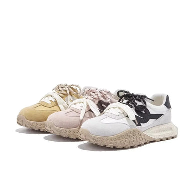 Chunky Sneakers for Women 2026 Women's Running Thick Soled Height Increasing Casual Shoes Street Style Rubber Sole Sports Shoes