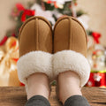 Evshine Women Plush Cotton Slippers Winter Indoor Warm Soft House Slipper Comfort Memory Foam Slides Outdoor Fur Fuzzy Flat Shoe