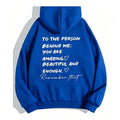 2026 new To The Person Behind Me You Are Amaeing Women Hooded Sweatshirts Autumn Winter Warm Casual Hoodie Harajuku Casual Tops