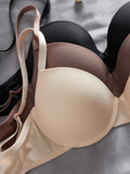 PEACE IN LOVE Solid Basic Women Bras Seamless Thin Cup Push Up Bra Everyday Comfort Underwire Lingerie