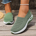 Women's Breathable Knit Sneakers Spring Summer Lightweight Casual Walking Shoes Microfiber Durable All Season Outdoor Daily