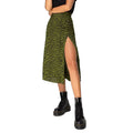 2026 Women Leopard Print High Waist Side Slit Pencil Skirt A Line Midi Bodycon Wrap Hem Dress