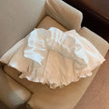 Women's Summer Korean-style High-Waisted Slimming A-Line Mini Skirt with Lining Solid Color Short Skirt Lantern Skirt