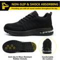 Air Cushion Work Safety Shoes Men Women Breathable Work Sneaker Anti-Puncture Anti Smash Steel Toe Tennis Shoes Work Boots